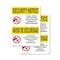 Signmission Knives Weapons Banned Bilingual OSHA Security Notice Sign, Vinyl Decal, 5in W x 7in L, 2PK OS-2PACK-SN-D-57-L-11555 - alternate 1